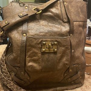 Large Distressed Leather Juicy Couture Bag